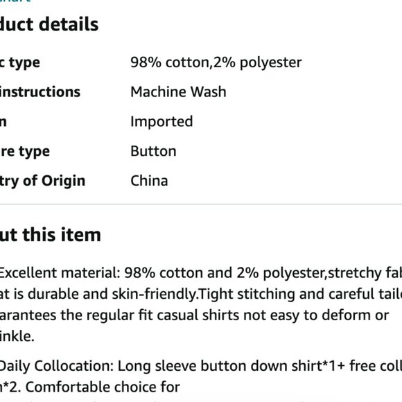 Large DiBanGu Mens Casual Shirt Long Sleeve Button Down Dress Shirt Regular Fit - Picture 4 of 10